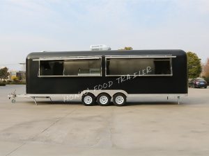 Eight meters galvanized sheet material food trailer