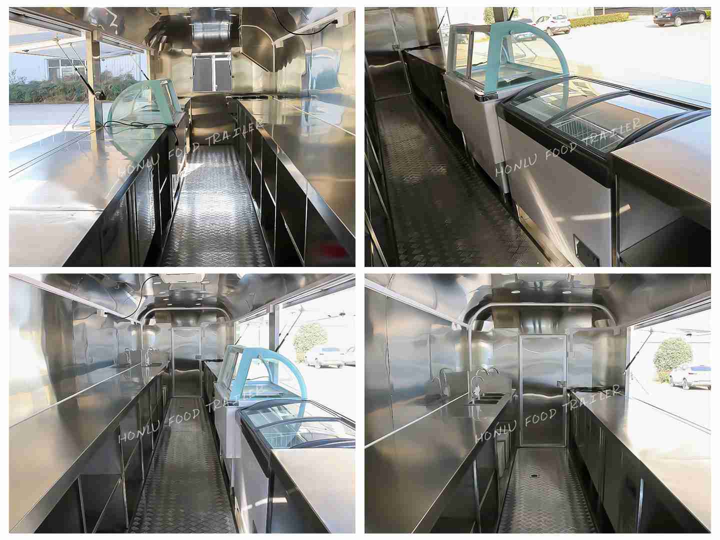 Detail image of Eight meters galvanized sheet material food trailer