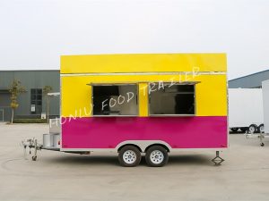 4.5M Two-color square food trailer (1)