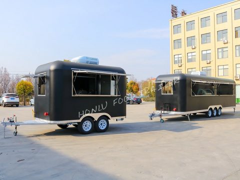 Two custom galvanized food trailers were exported to Australia