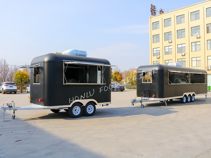 Cover-Two galvanized food trailer