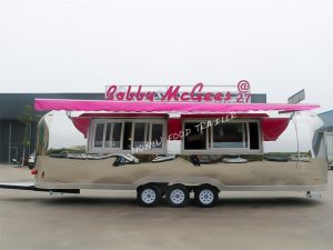 Customized 8M stainless steel food trailer (1)