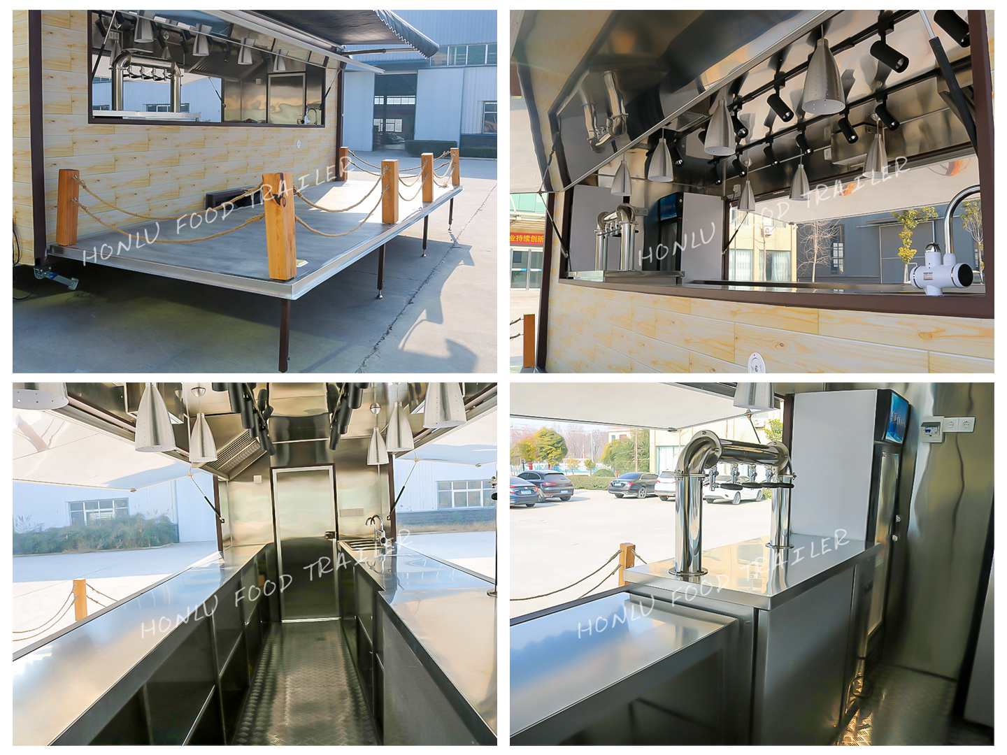 Detail image = Customized 5.7M single-deck coffee trailer