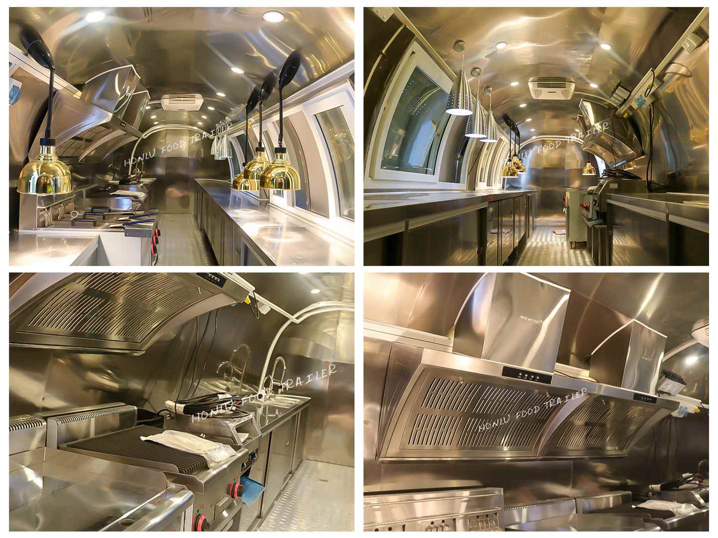 Inner structure-Customized 8M stainless steel food trailer