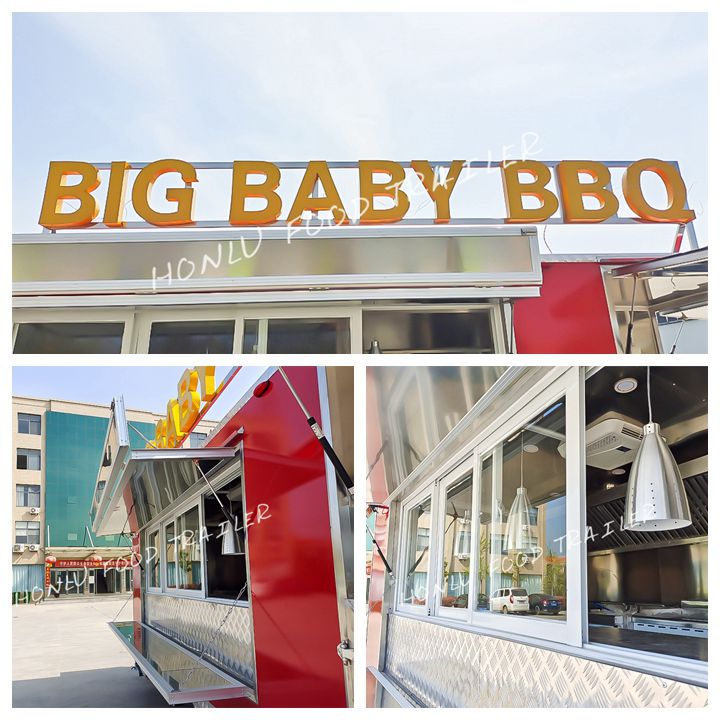 Service window design-BBQ food trailer