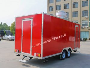 16ft Customized Square Food Trailer With Toilet And Bathroom