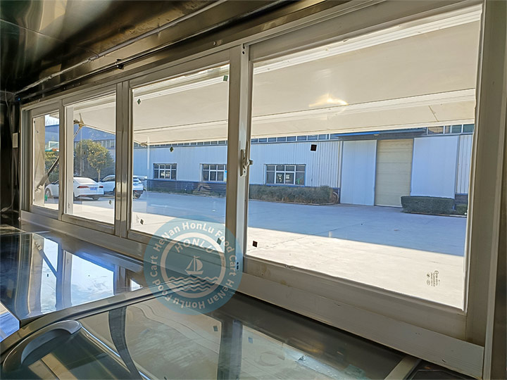 18ft food trailer Canada sliding window