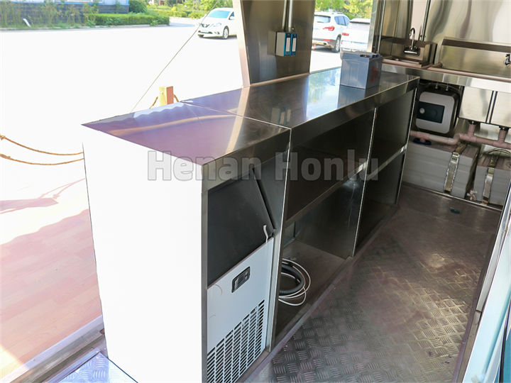 16ft double decker coffee trailer inner