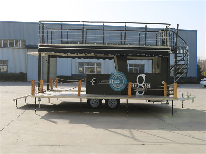 18ft double decker coffee trailer America