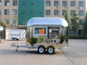 3.5m stainless steel food trailer