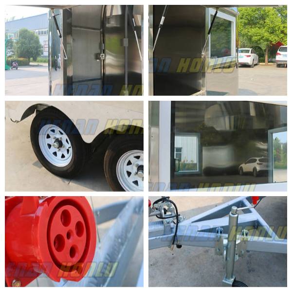 3.5m stainless steel food trailer details