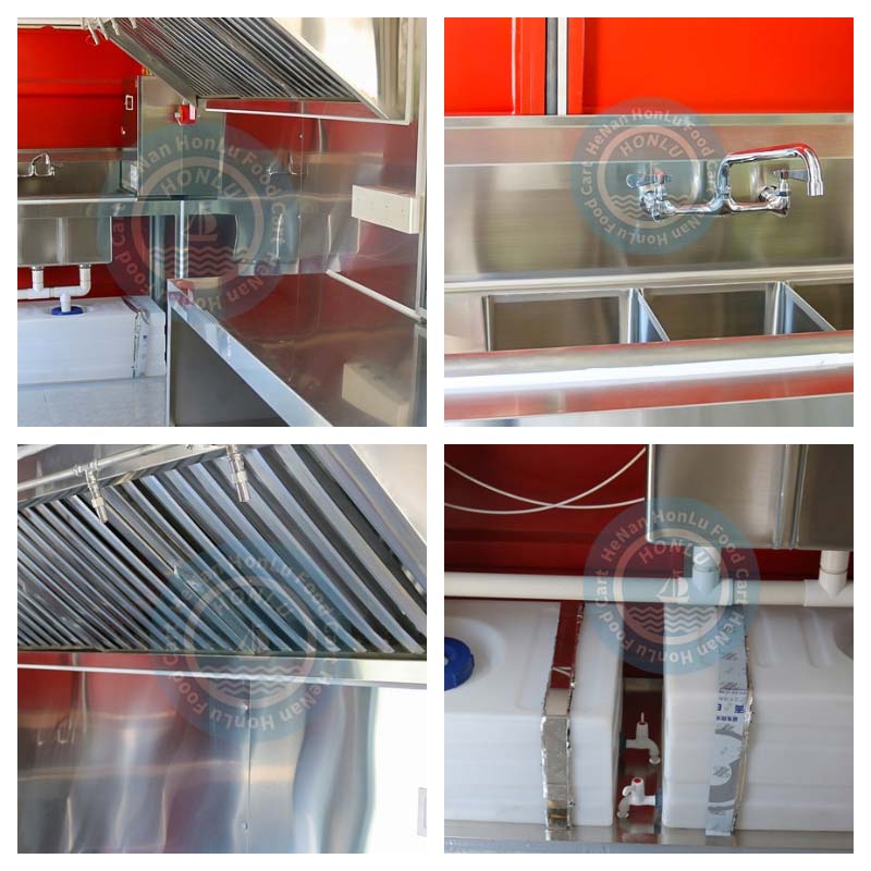 shipping container food trailer inner details