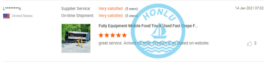 United States customer review on fully equipped food trailer