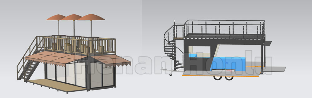 food trailer 3D drawing