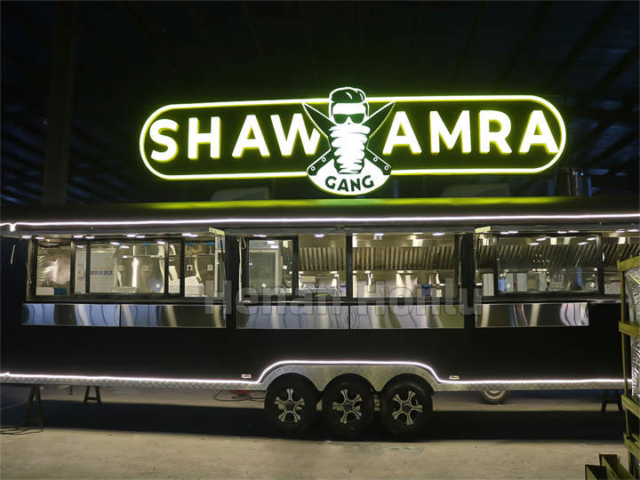 36ft Shawarma food truck night view