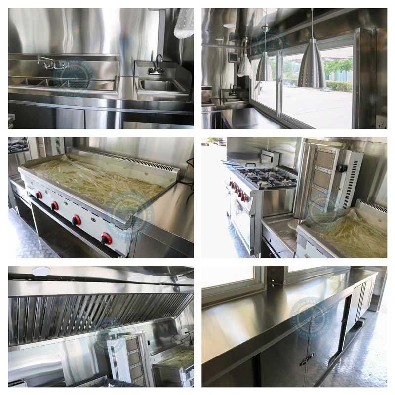 18ft Mexican Food Trailer inner view