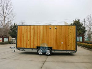 5.7m European standard container food trailer back view