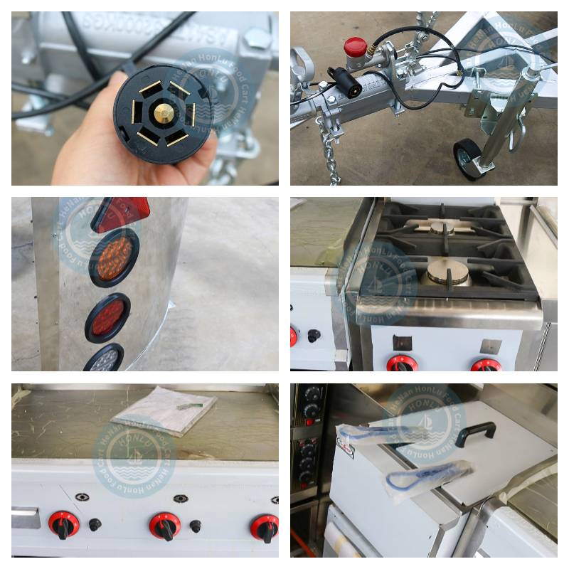 5m stainless steel food trailer details