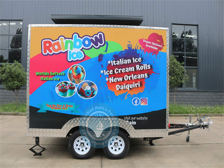 10ft Shaved Ice Trailer For Sale back view