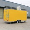 5.5m yellow food trailer back view