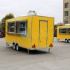 5.5m yellow food trailer side view