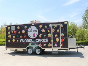 5.7m funnel cake concession trailer back view