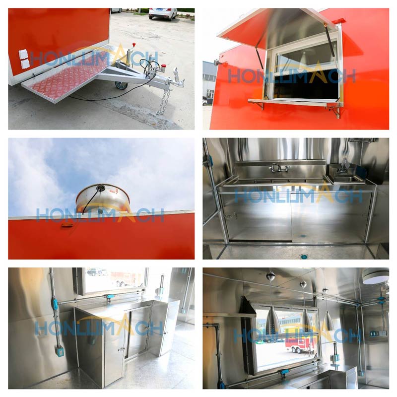5m custom mobile kitchen trailer details