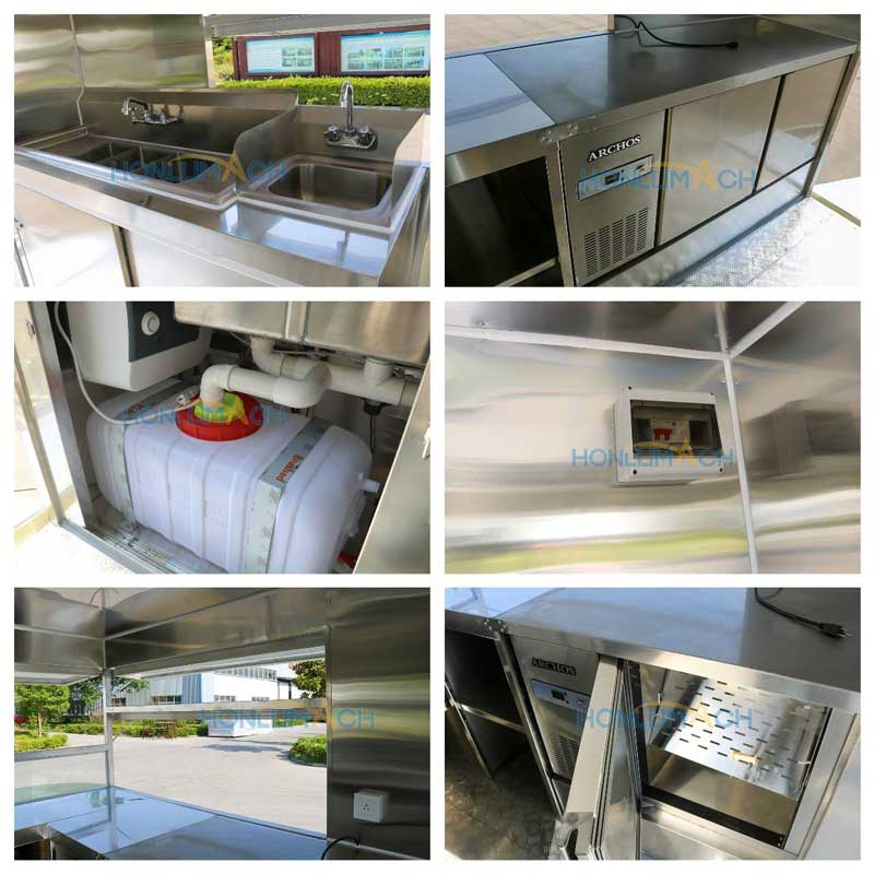 3m Square Food Trailer inner details