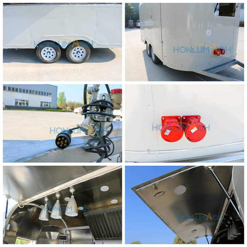 4.5m hamburger food trailer more details