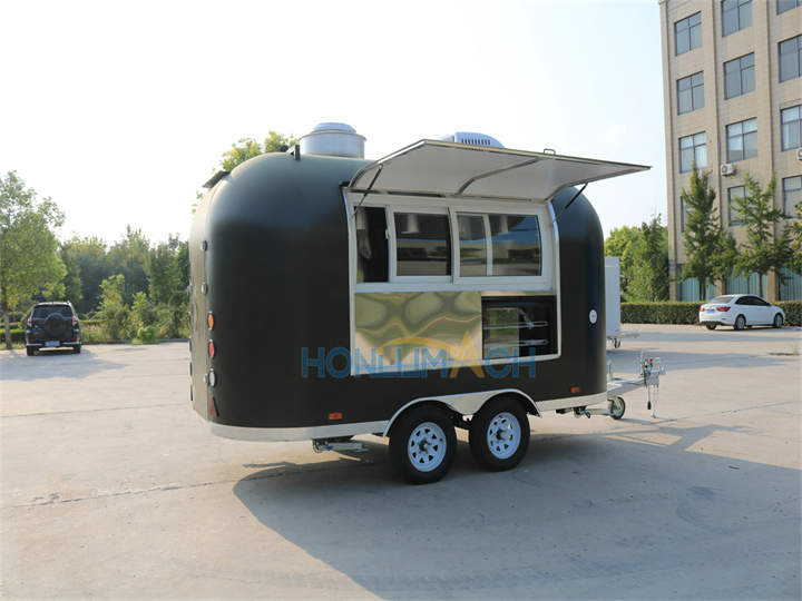 4m large arc galvanized food trailer