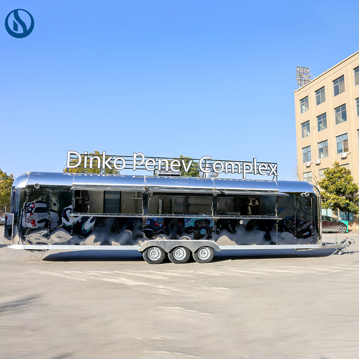 32ft Stainless steel Mobile Food Trailer Iceland - 图片 3