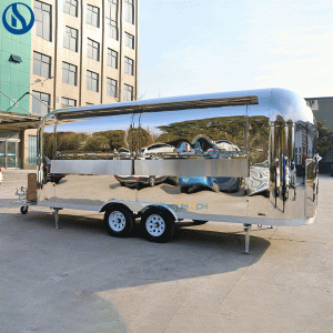 Romania Custom18ft Food Trailer for Sale – CE Certified Mobile Catering Trailer