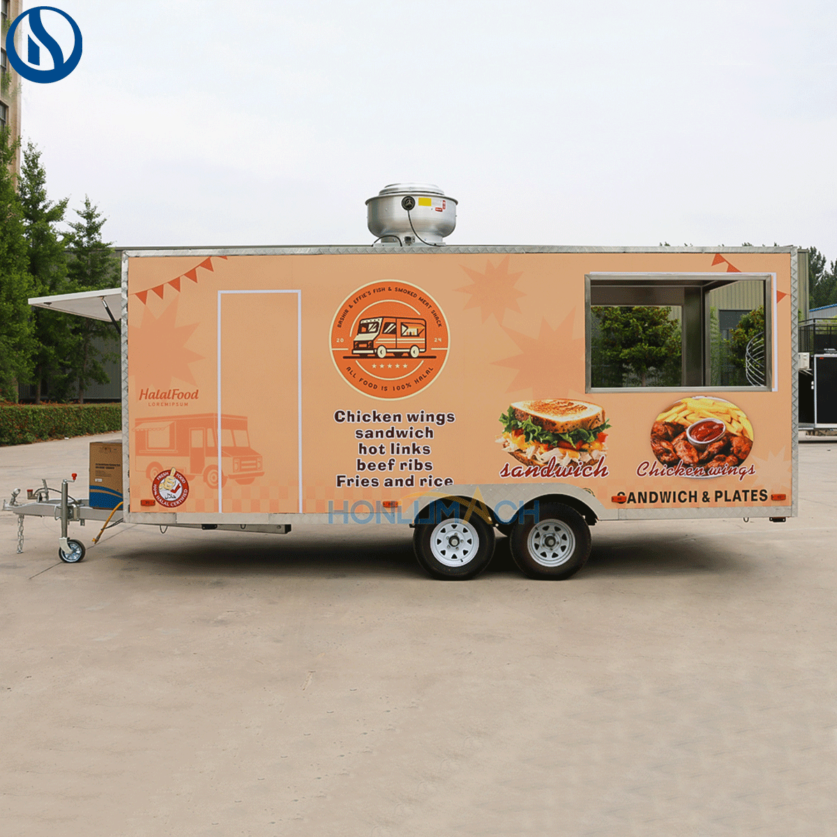 16.4ft Custom Food Truck for Sale Canada | Fully Equipped Mobile Kitchen Trailer - Зображення 7