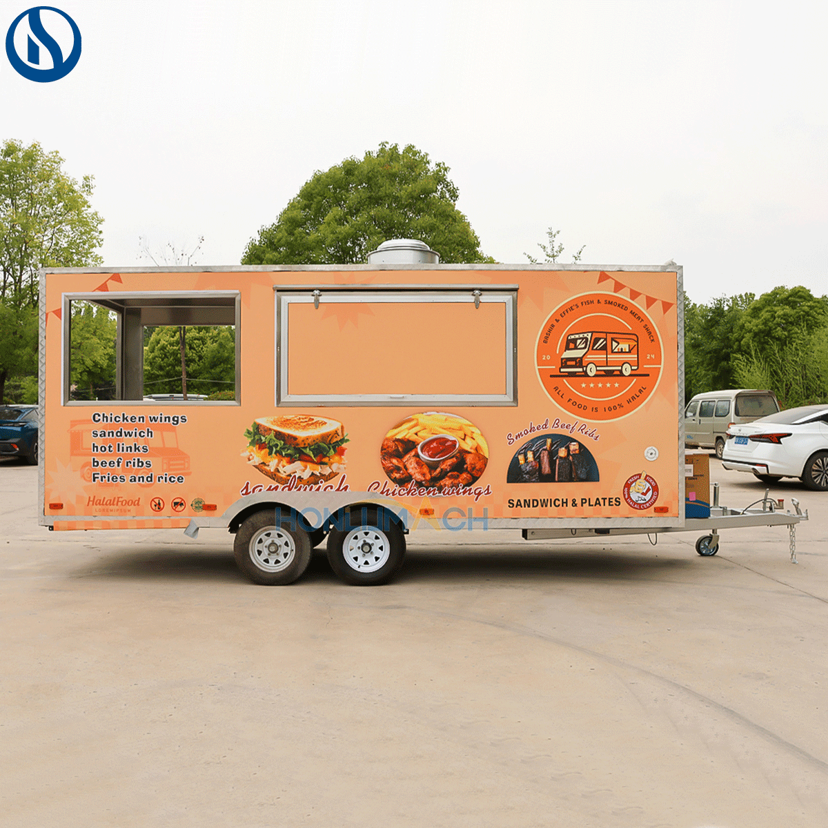 16.4ft Custom Food Truck for Sale Canada | Fully Equipped Mobile Kitchen Trailer - Зображення 2