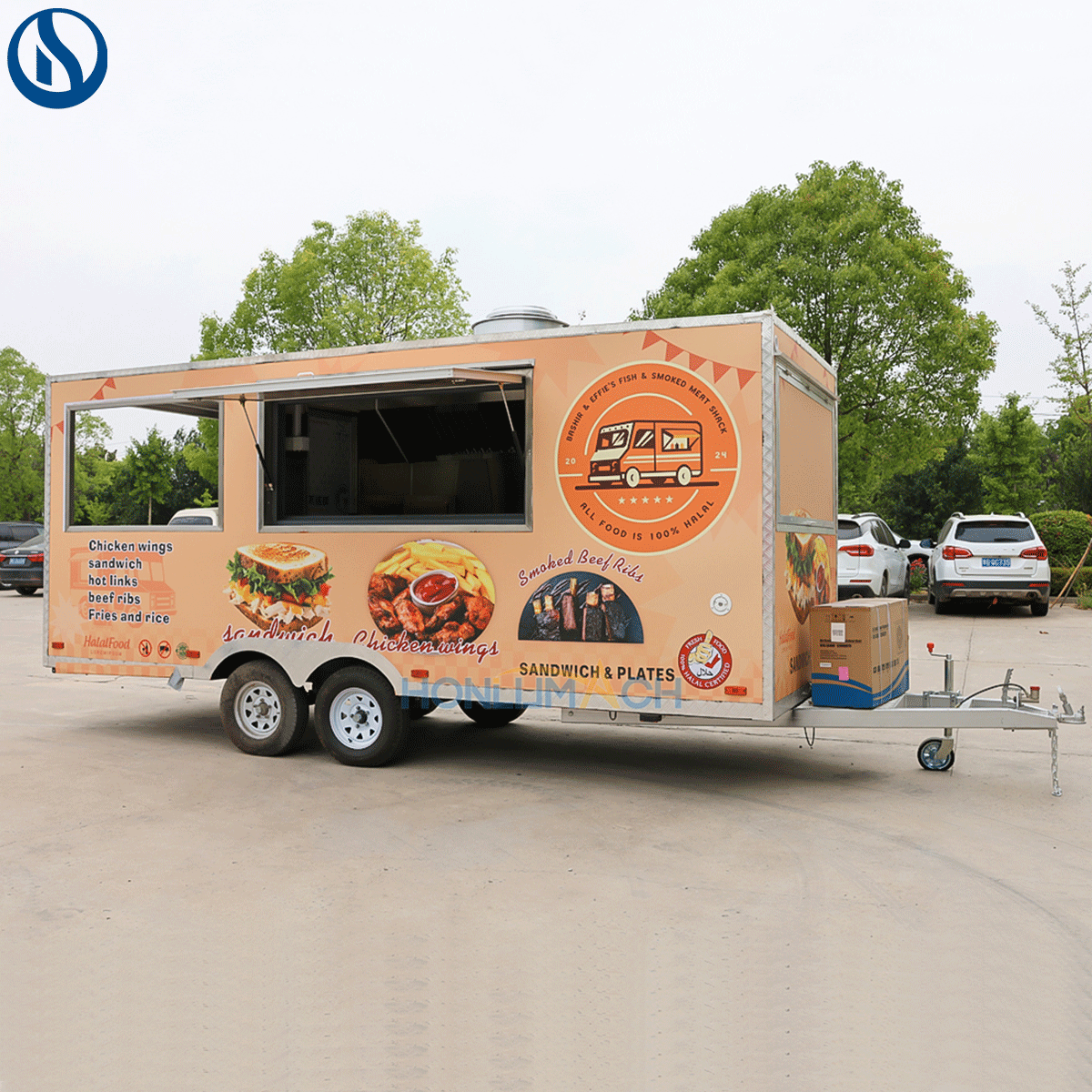 16.4ft Custom Food Truck for Sale Canada | Fully Equipped Mobile Kitchen Trailer - Зображення 3