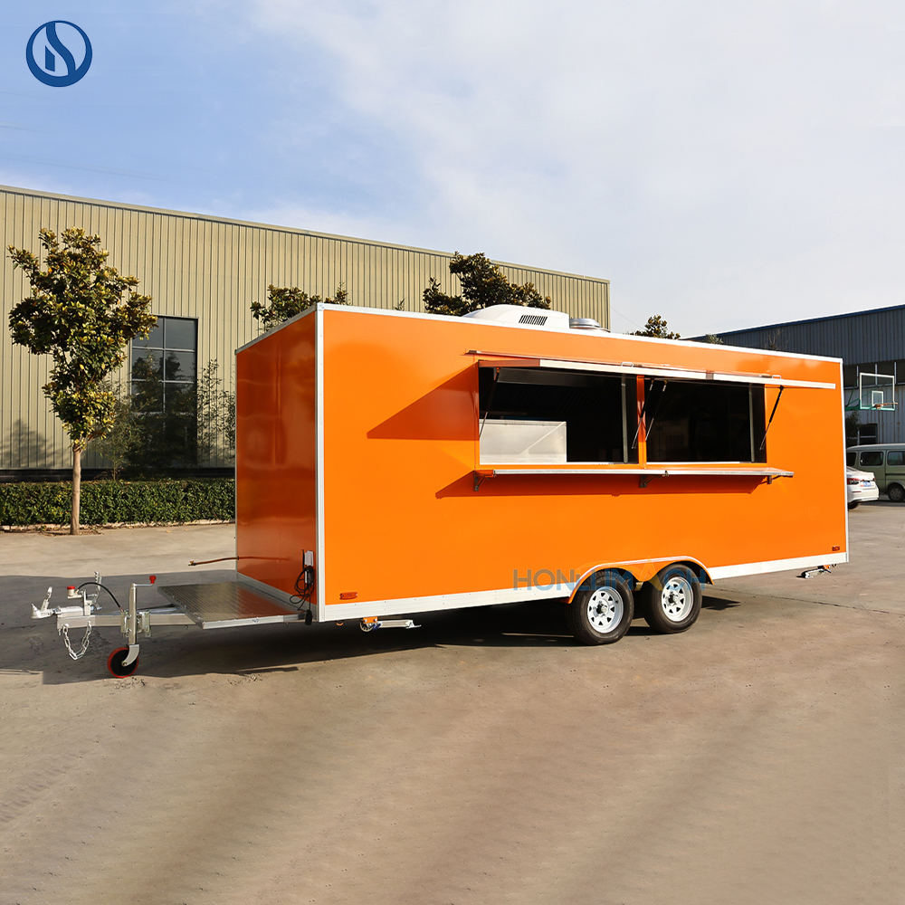 18ft Custom Food Truck for Sale in USA | Fully Equipped Mobile Kitchen Trailer - Image 2