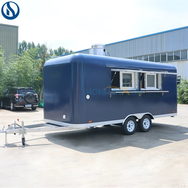 16.4ft Custom Galvanized Mobile Food Trailer for Greece | CE Certified Manufacturer - Image 2