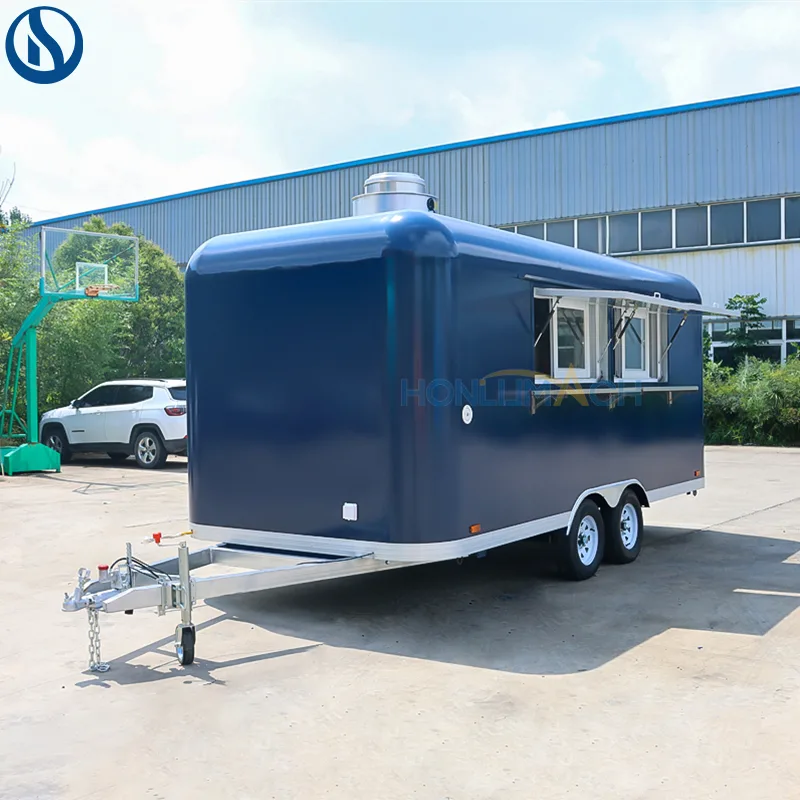 16.4ft Custom Galvanized Mobile Food Trailer for Greece | CE Certified Manufacturer - Image 3