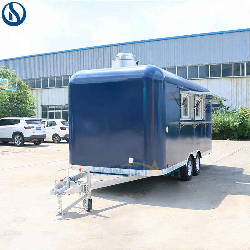 16.4ft Custom Galvanized Mobile Food Trailer for Greece | CE Certified Manufacturer - Image 4