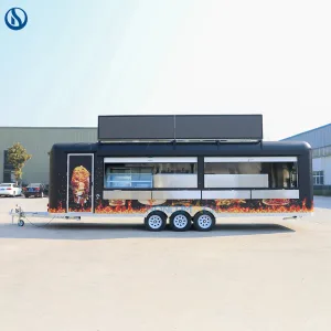 26.2ft Custom Food Trailer for France | Fully Equipped Mobile Catering Trailer