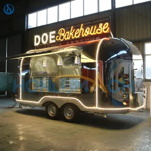 16.4ft Custom Stainless Steel Food Trailer for Germany | CE Certified Mobile Kitchen Trailer