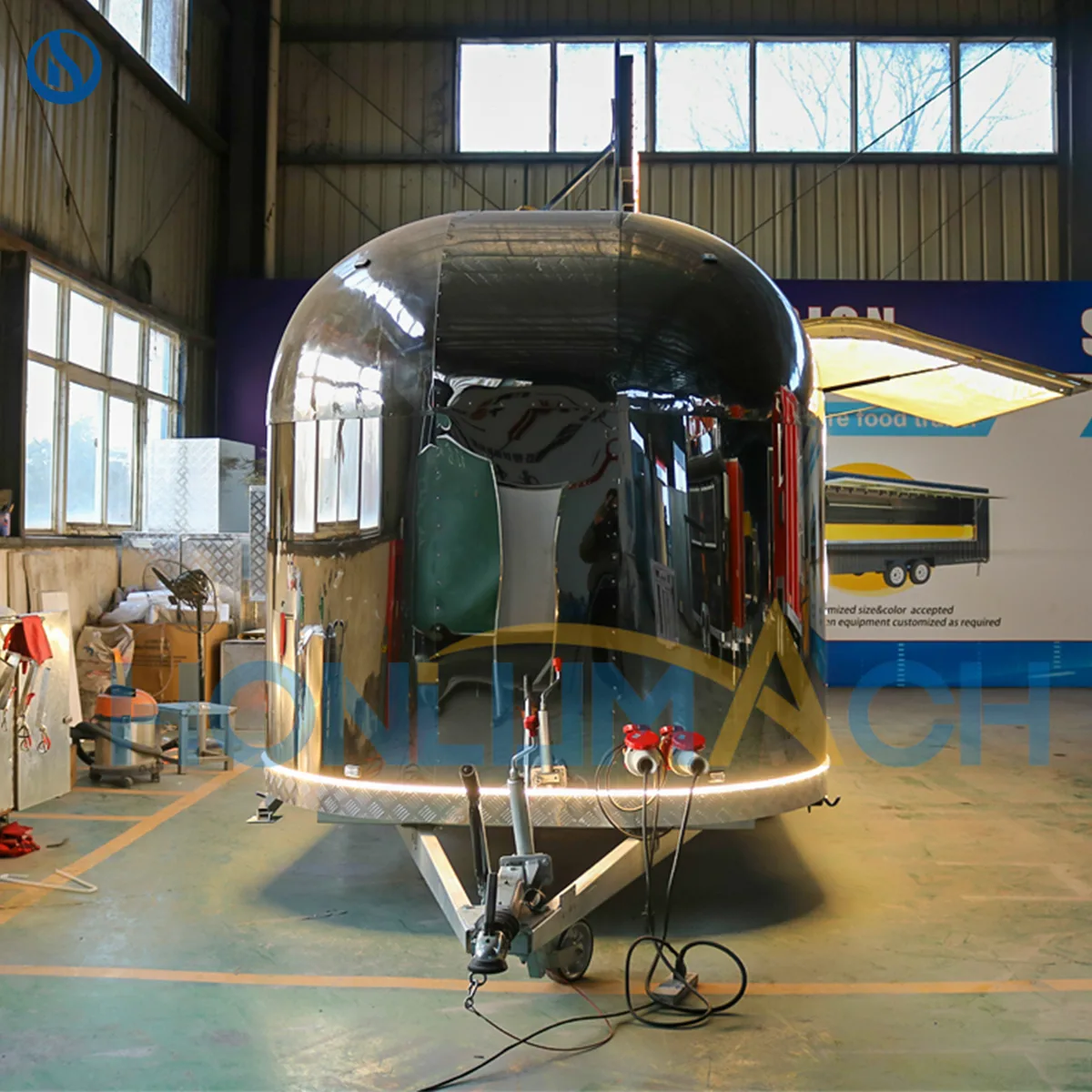 16.4ft Custom Stainless Steel Food Trailer for Germany | CE Certified Mobile Kitchen Trailer - Image 6