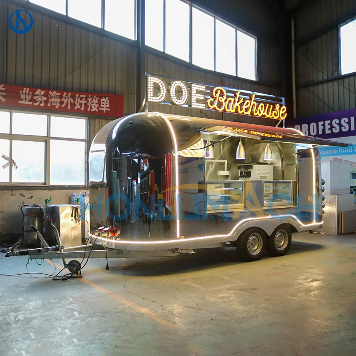 16.4ft Custom Stainless Steel Food Trailer for Germany | CE Certified Mobile Kitchen Trailer - Image 2