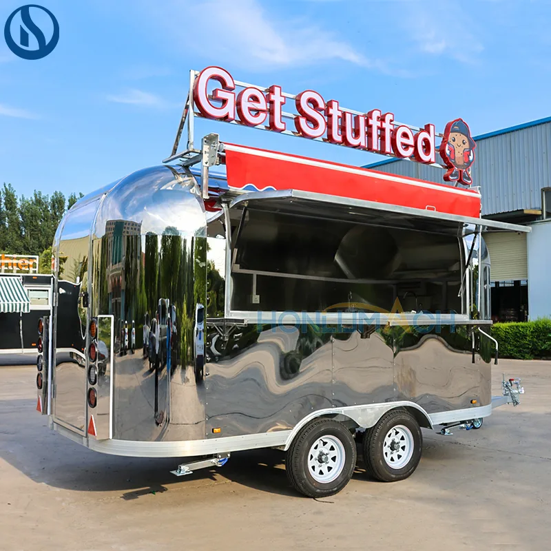 13.1ft Custom Stainless Steel Food Trailer for France | Mobile Catering Solution - Image 2