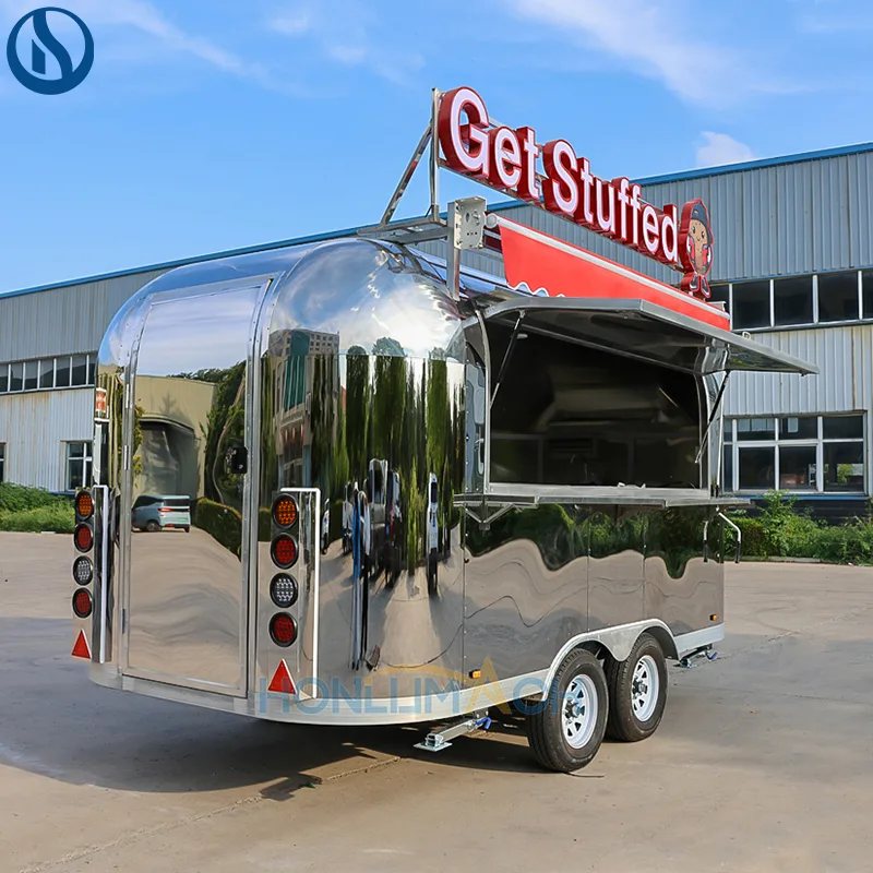 13.1ft Custom Stainless Steel Food Trailer for France | Mobile Catering Solution - Image 3