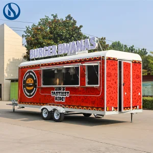 Custom 21.3ft Mobile Food Trailer for Australia with Fully Equipped Commercial Kitchen