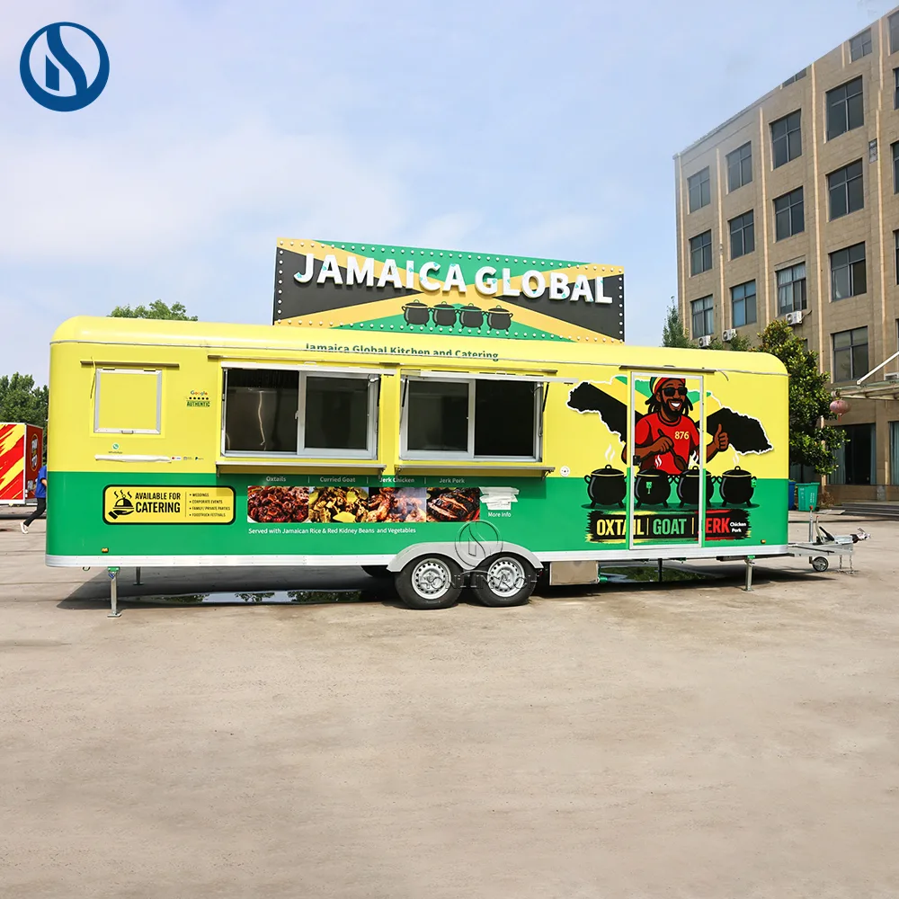 26.5ft Custom Mobile Food Trailer for Sale | Built for Jamaica Street Food Business - Image 3